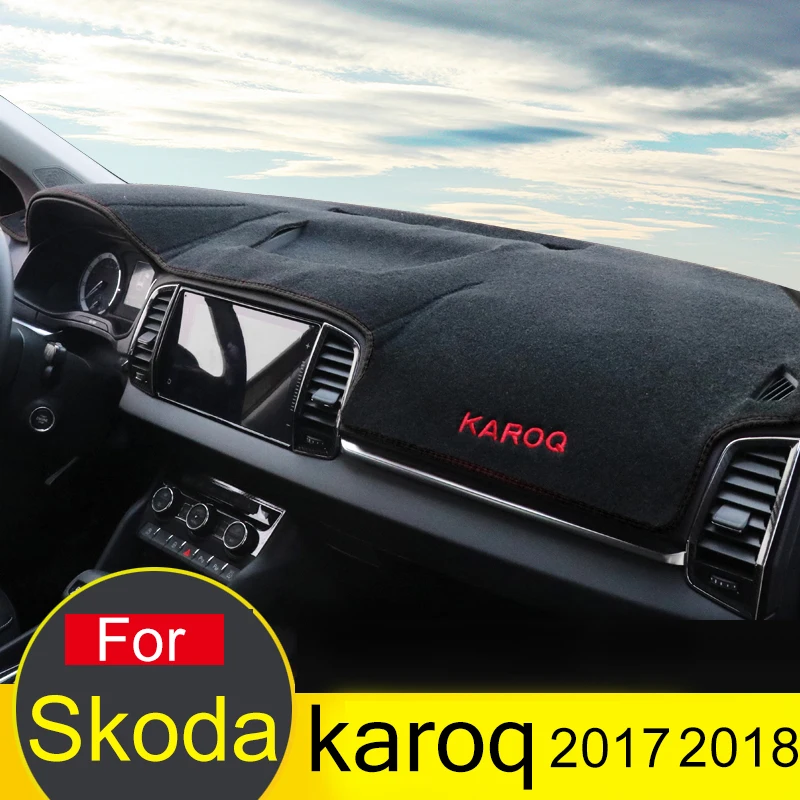 

For Skoda Karoq 2017 2018 LHD Car Dashboard Avoid Light Pad Instrument Platform Desk Cover Mat Carpets Accessory