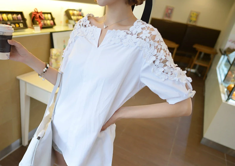 เสื้อเชิ้ตไซส์ใหญ่ ผู้หญิง ราคาถูก เสื้อเชิ้ต คนอ้วน แบรนด์นอก เสื้อเชิ้ตสีขาว สีดำ แฟชั่น เก๋ๆ บาง เท่ๆ แบรนด์ แขนสั้น ผู้หญิง ไซส์ใหญ่ เสื้อเชิ้ตคนอ้วน