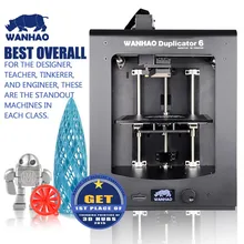 2016 nueva versión impresora 3d, wanhao d6, AluminiumExtrusion, de alta precisión, rápido speed150mm/s, con el filamento y pantalla LCD