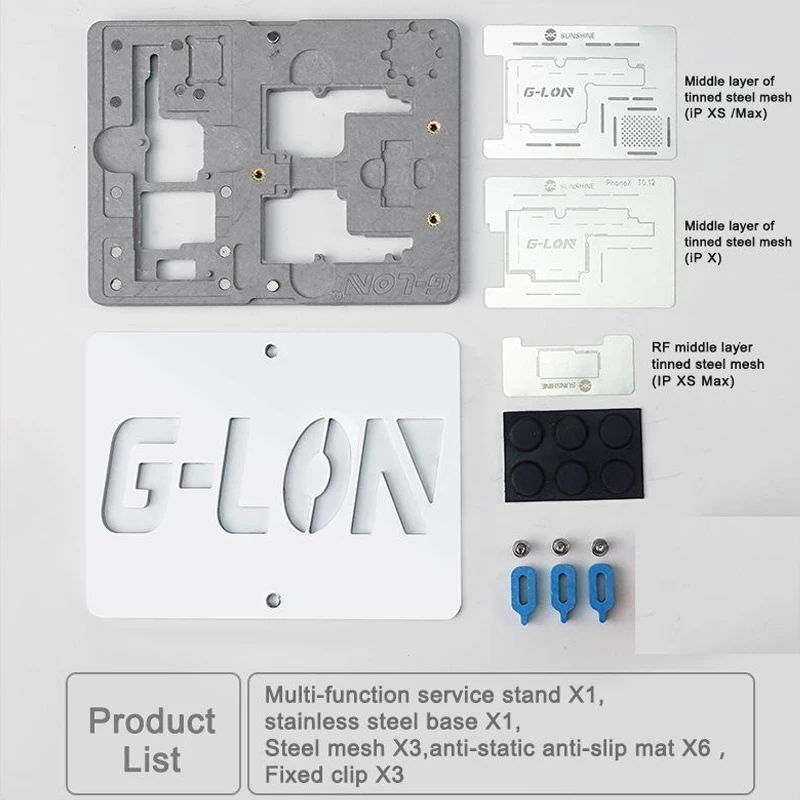 Online SUNSHINE g lon SS 601K para iPhone X XS XSMAX placa base de reparación conjunto de accesorios de fijación magnética de doble cara