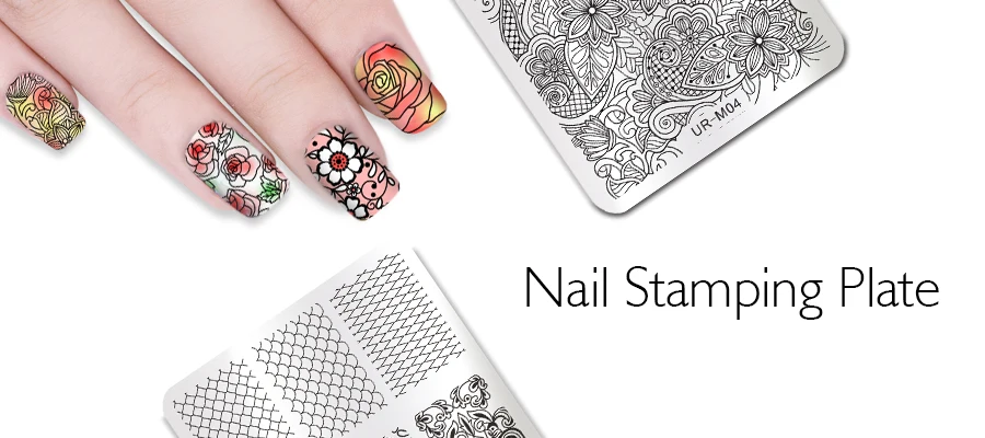 Ur Sugar Nail Stamping Plate Valentine S Day Butterfly Geometric