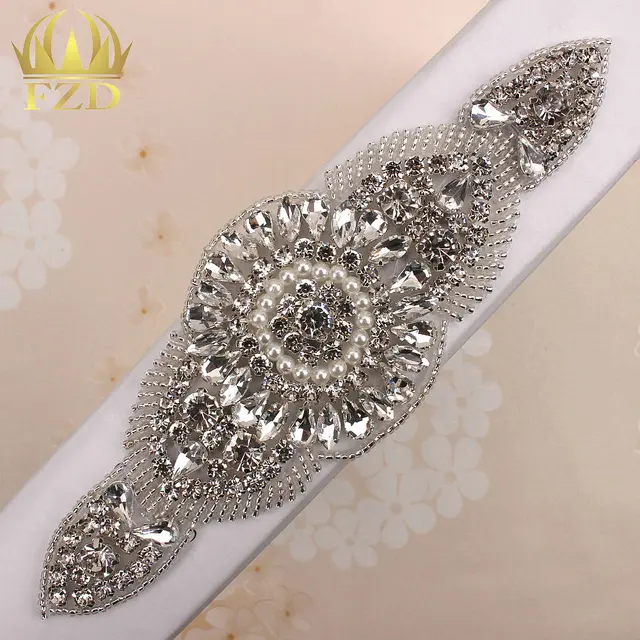 30 Pieces Clear Rhinestones Lique For Wedding Dresses Beaded Trim 30 Pieces Clear Rhinestones Lique For Wedding Dresses Beaded Trim Crystal Sew On Garment Embellishments Patches