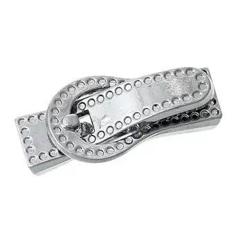 

8SEASONS Magnetic Clasps Belt Buckle Silver Color (Fits 5mm x 2mm Cord) 28mm x 13mm,2 Sets 2016 new