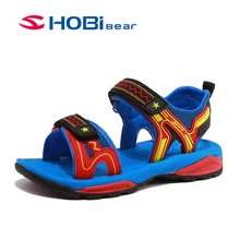 

HOBIBEAR Children Sandals Summer Open Toe Breathable Toddler Leather Sandals for Girls Boys Cut Out Kids Beach Shoes Blue Pink