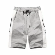 Новое поступление Для мужчин шорты хлопок Повседневное эластичный пояс летняя пляжная Лоскутная Контрастность Цвет высокое качество штаны Homme