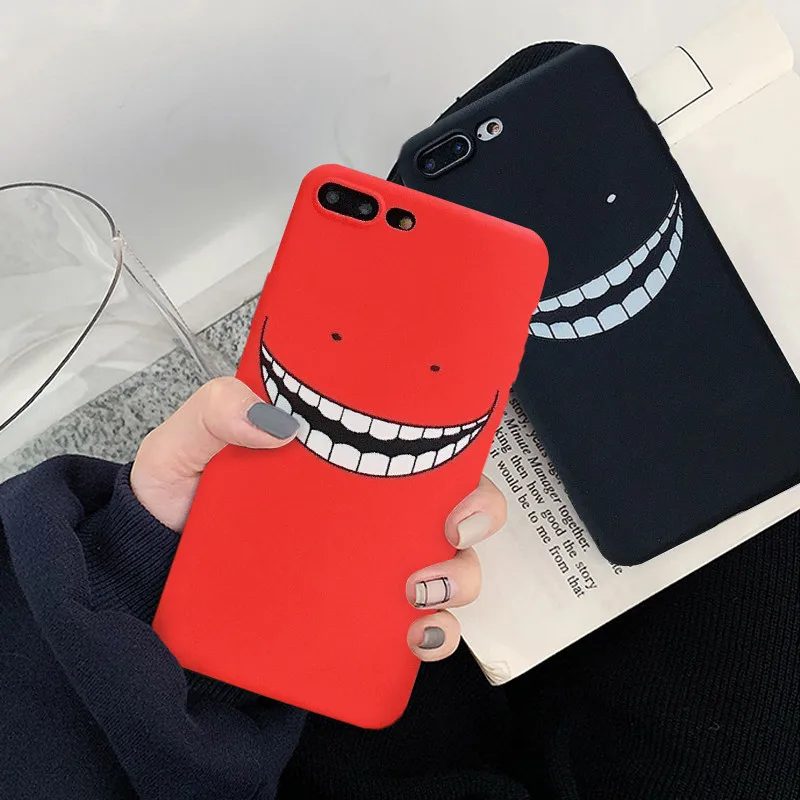 

JAMULAR Cute Little Devil Phone Case For iPhone X XS MAX XR 8 7 6 6s Plus Black Red Soft Silicone Back Cover For iPhone 8 Fundas