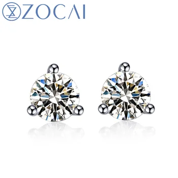 

ZOCAI TRENDY CHARM NATURAL 0.50 CT H/SI CERTIFIED DIAMOND EARRINGS JEWELRY EARRING EAR STUDS ROUND CUT 18K WHITE GOLD E00019