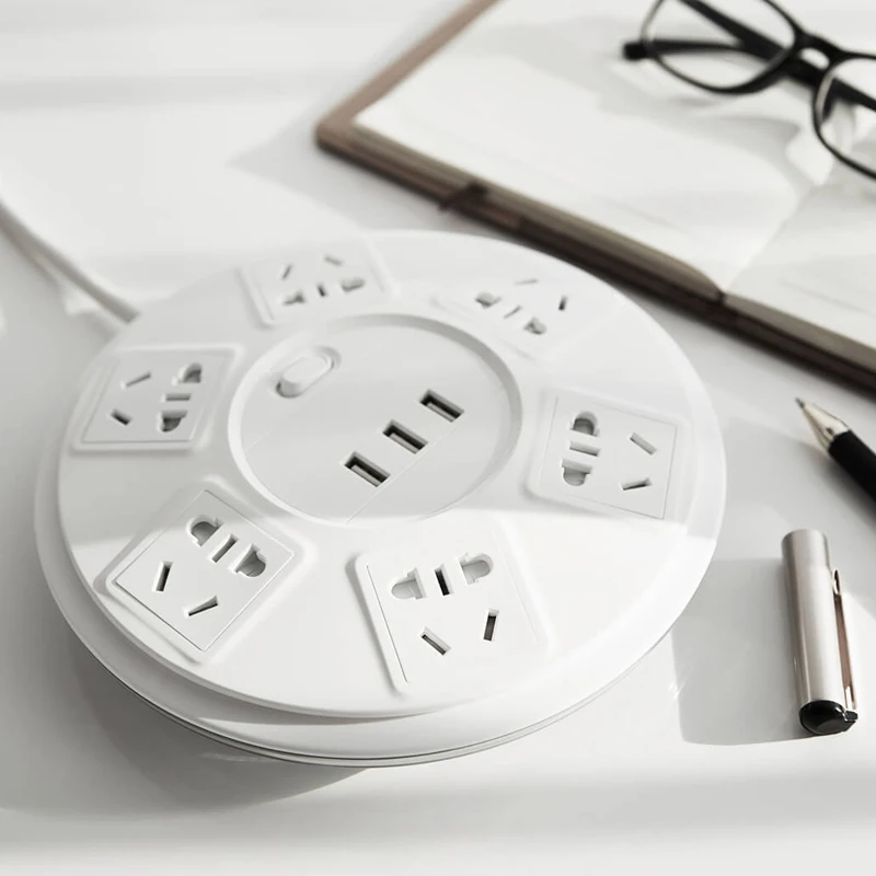 Xiaomi 6 портов с 3 USB power Strip power Plug зарядное устройство розетка US UK EU AU(5 В = 2.1A один) две версии высокого качества