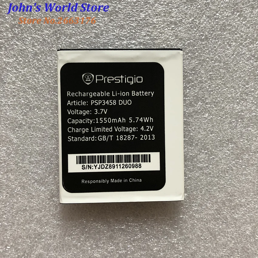 

For Prestigio PSP3458 PSP3458 wize O3 1550mah Mobile Phone Li-ion Battery Replacement