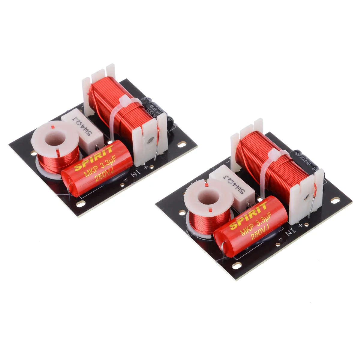 2 Way 2 Unit HiFi Audio Treble Bass Speaker Frequency Divider 400W Crossover Speaker Frequency Divider Stereo Crossover Filters