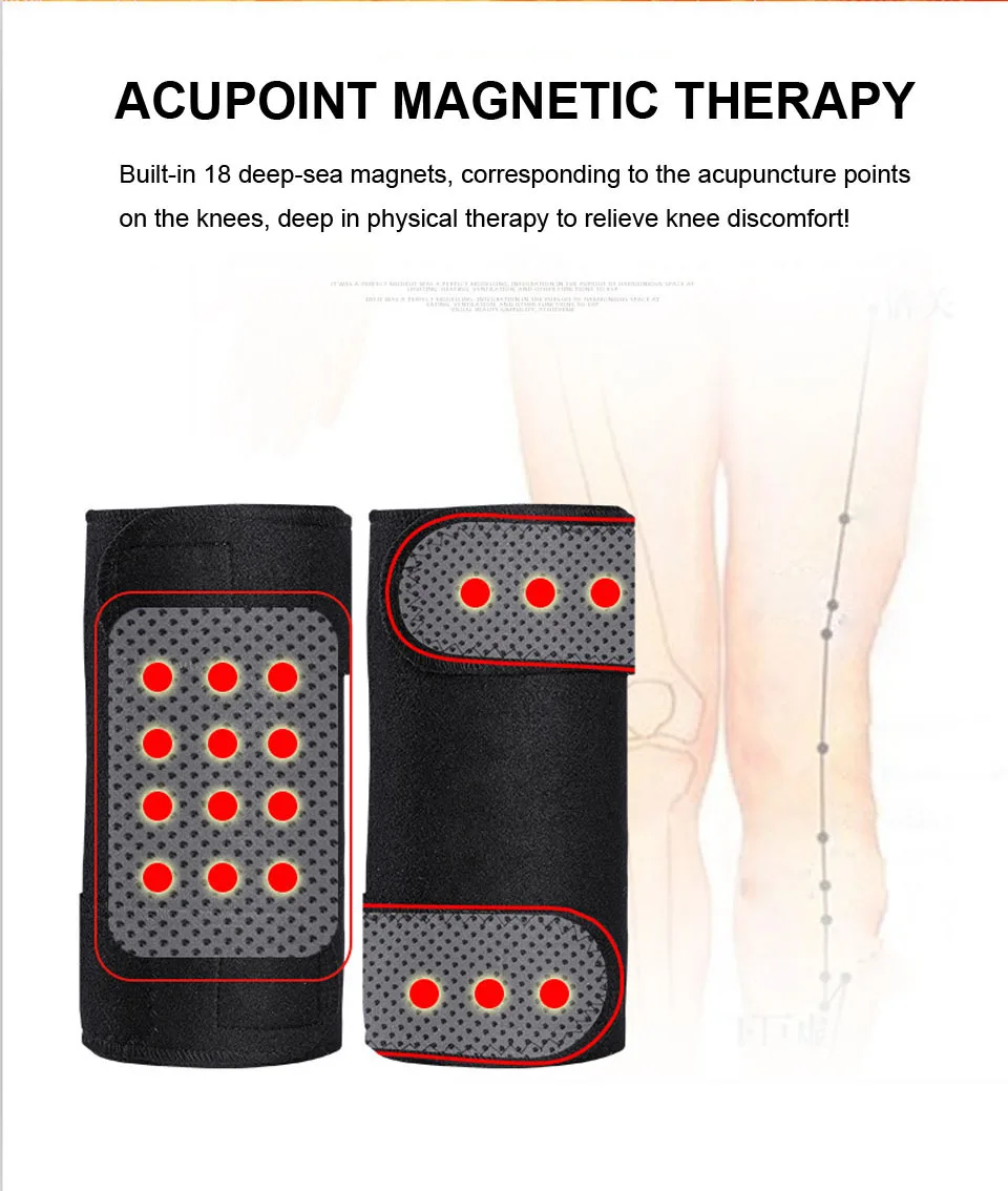Loogdeel 1 пара Self грелки для колен магнитотерапия Kneepad для облегчения боли при артрите Brace Поддержка подушечки наколенники