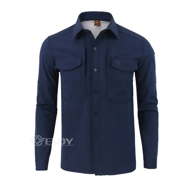 ESDY Открытый Кемпинг и туризм Рубашки для мальчиков осень с длинным рукавом теплая рубашка мужские свободные ветрозащитный водонепроницаемый анти-weartactics рубашка - Цвет: Белый