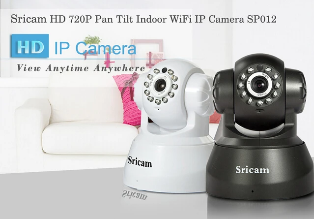  Sricam SP012 HD 720P Indoor Wifi IP Camera Support Onvif Pan/Tilt 128G TF Card Smart Home Wireless IP Cam 