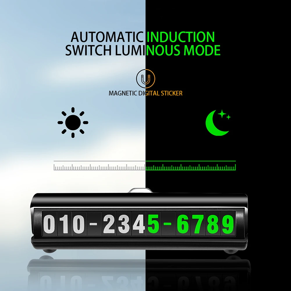 

Car Temporary Stop Sign Creative Stereo Reverse Temporary Parking Temporary Mobile Phone Number Card Ornaments Accessories Auto