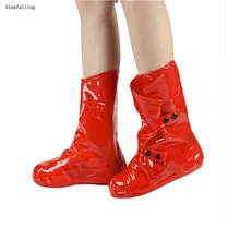 Aleafalling/женская и мужская водонепроницаемая многоразовая дождевая обувь; непромокаемые сапоги; нескользящая обувь; Уличная обувь; размеры 34-41