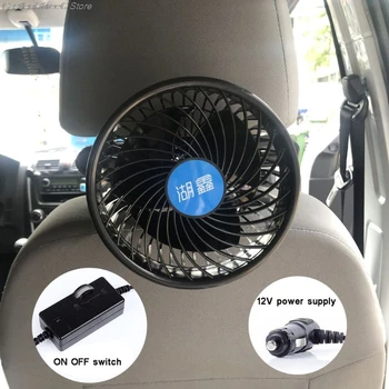 

Universal 6 inch 12V Car Strong Wind Fan Rear Seat Passenger Car Back Seat Headrest Cooling Air Fan for Sedan SUV RV Boat