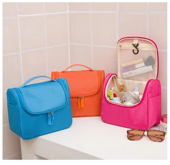 

Printable LOGO Organizer Folding Travel Toiletry Bag Large Capacity Storage Beauty Zipper Case custom gifts Makeup Bag