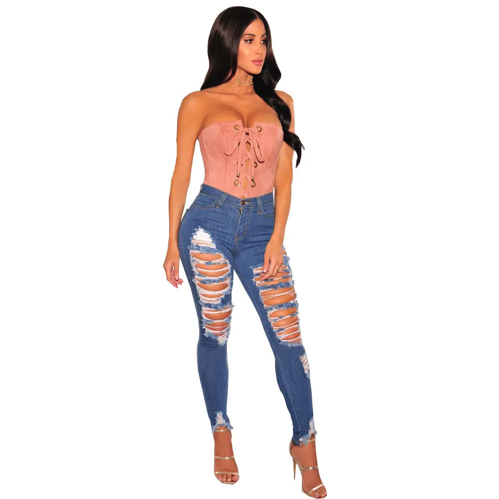 SEJIAN Distressed Jeans for Women Skinny Pencil Pants
