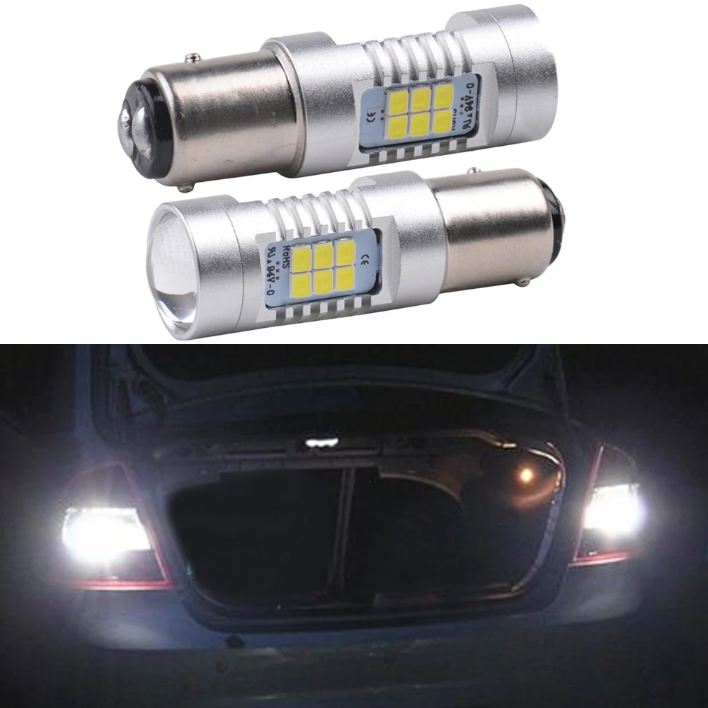 

White 1157 5W Bay15d S25 21SMD 2835 High Power LED Brake Light Bulb Car Styling 2pcs Per Set Car Accessories