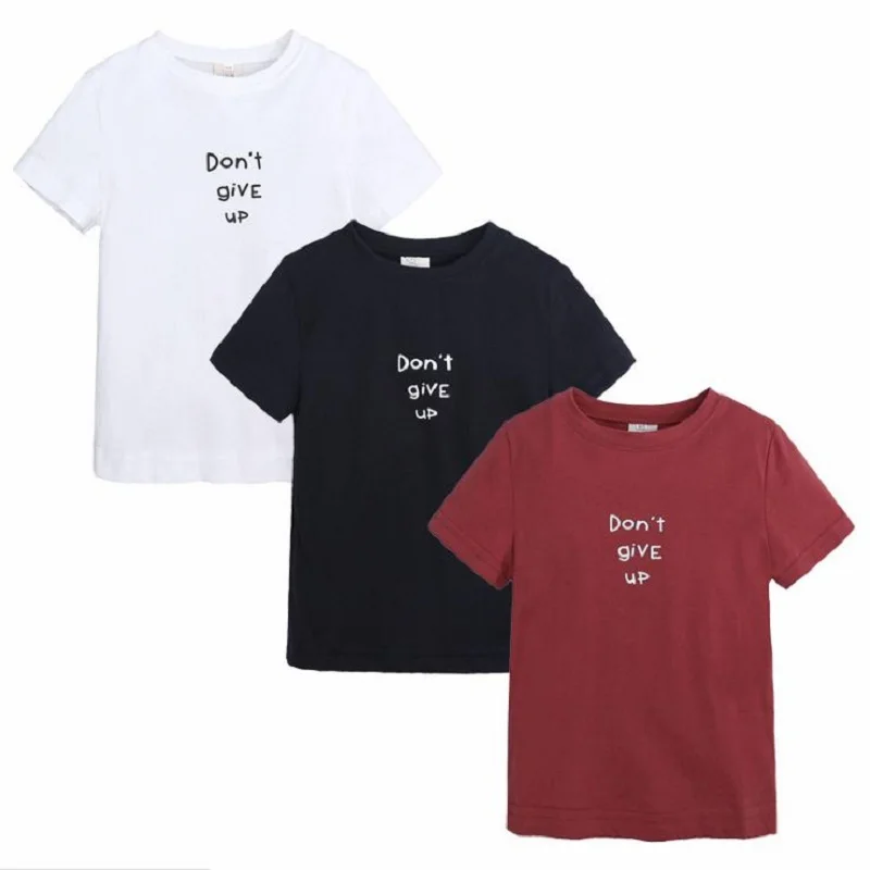 boys t-shirt summer tops short sleeve clothes kid boy t shirt 2019 tshirt letter print children toddler white black red