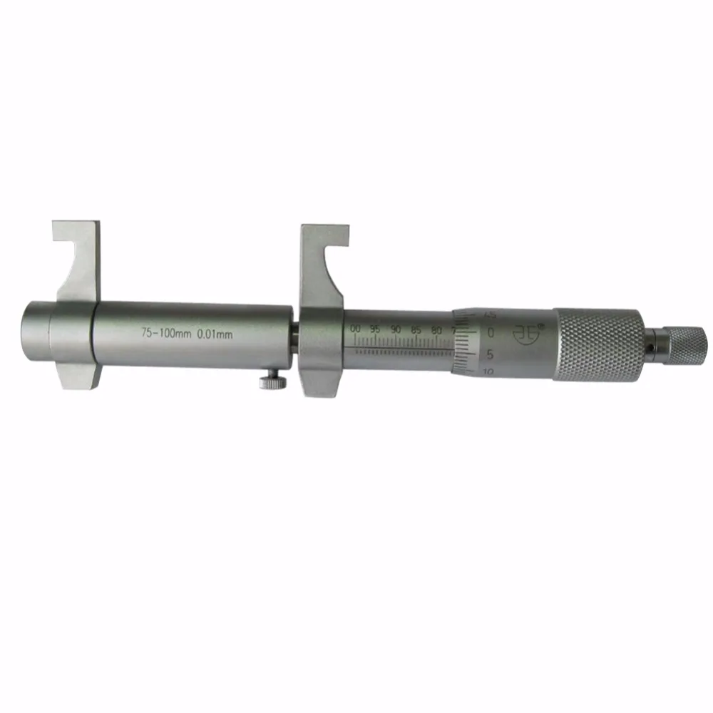 Internos de Alta Carboneto de Ponta Ferramentas de Medição Micrômetros Qualidade Catraca Metric Calibre Parafuso 75-100mm – 0.01mm