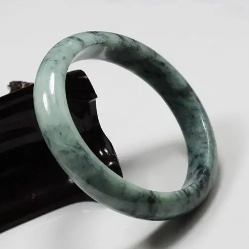 

01966 Certified Grade "A" Natural Green Jadeite Jade Gems Bracelet Bangle