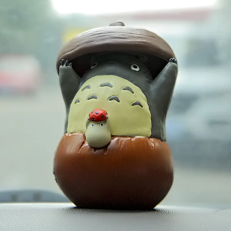 

FMRXK 10cm Miyazaki Totoro Figure Toy My Neighbor Totoro Action Figure Resin Micro Landscape Gardening Potted Decoration