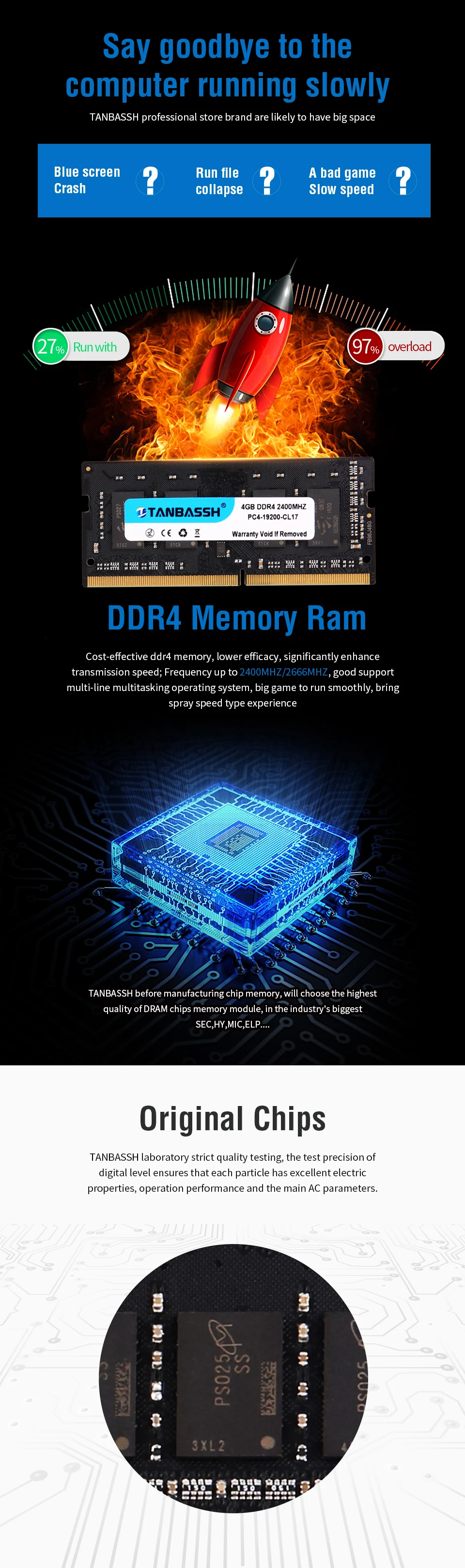 Tanbassh ddr4 4 ГБ 8 ГБ 2400 МГц 16 Гб 2666 МГц оперативная память sodimm память для ноутбука поддержка memoria ddr4 ноутбук пожизненная Гарантия