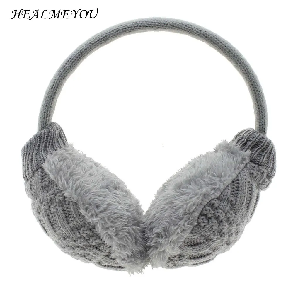 Новый стиль Для женщин человек наушники зимние Наушники Earwarmers теплые наушники повязка унисекс Круглый ухо крышка трикотажные плюшевые горячая распродажа - изображение