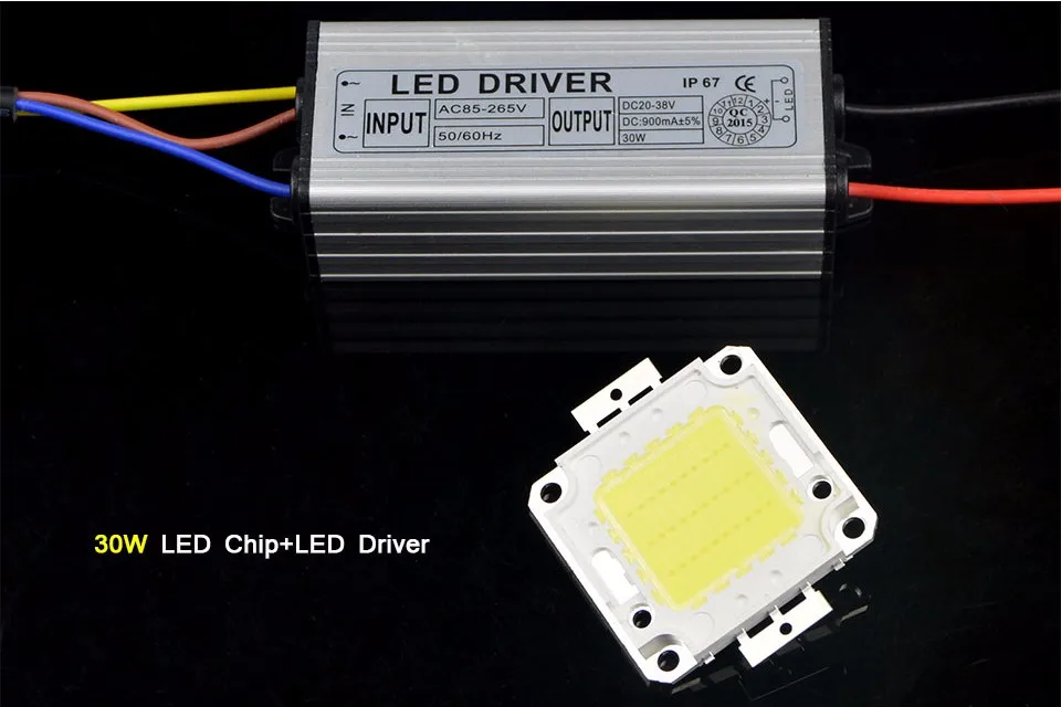 10 Вт 20 Вт 30 Вт 50 Вт 100 Вт чип со светодиодной подсветкой DC 30-36 в интегрированный в COB светодиодный светильник чип DIY прожектор Spotligp Светодиодный драйвер питания