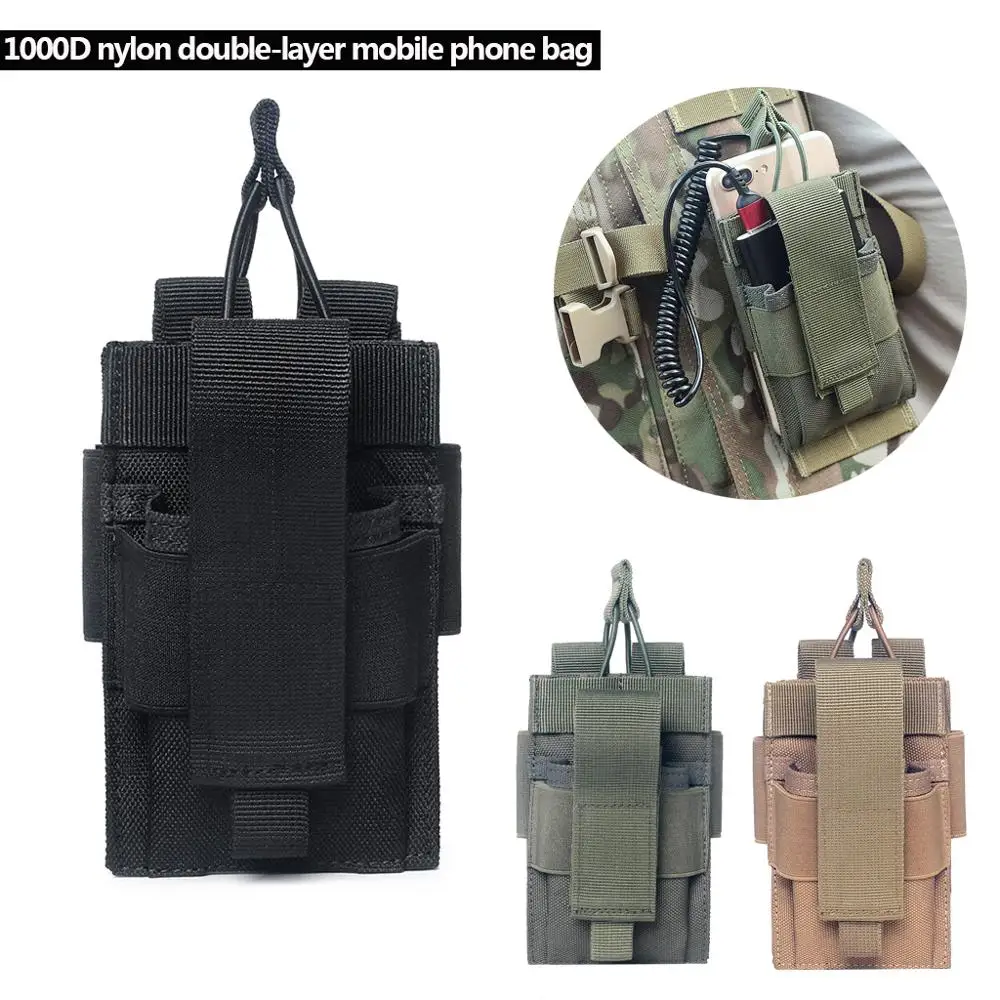 

1000D Nylon Outdoor Pouch Tactical Sports Pendant Military Molle Radio Walkie Talkie Holder Bag Magazine Pocket Mag Pouch