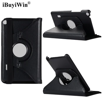 

360 Rotating Case for Huawei MediaPad T3 7.0 BG2-W09 Folding Stand Flip Cover PU Case for Huawei T3 7 WiFi Tablet Funda+Film+Pen