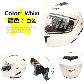 

Motorcycle helmet flip up full face helmet Snowmobile Street Bike Motor Riding Racing with Clear for winter season