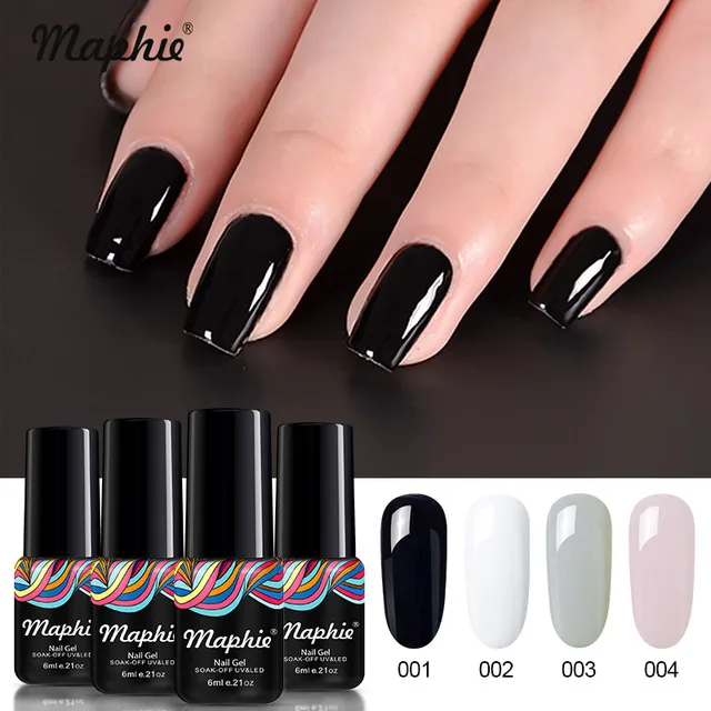 Maphie 4pcs Lot Gel Nail Polish Set Diy Nail Design Salon Uv Nail