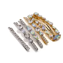 LEADERBEADS Женская Роскошная ZA Геометрическая заколка для волос с кристаллами набор для девочек модный бренд горный хрусталь заколка для волос аксессуары для укладки волос