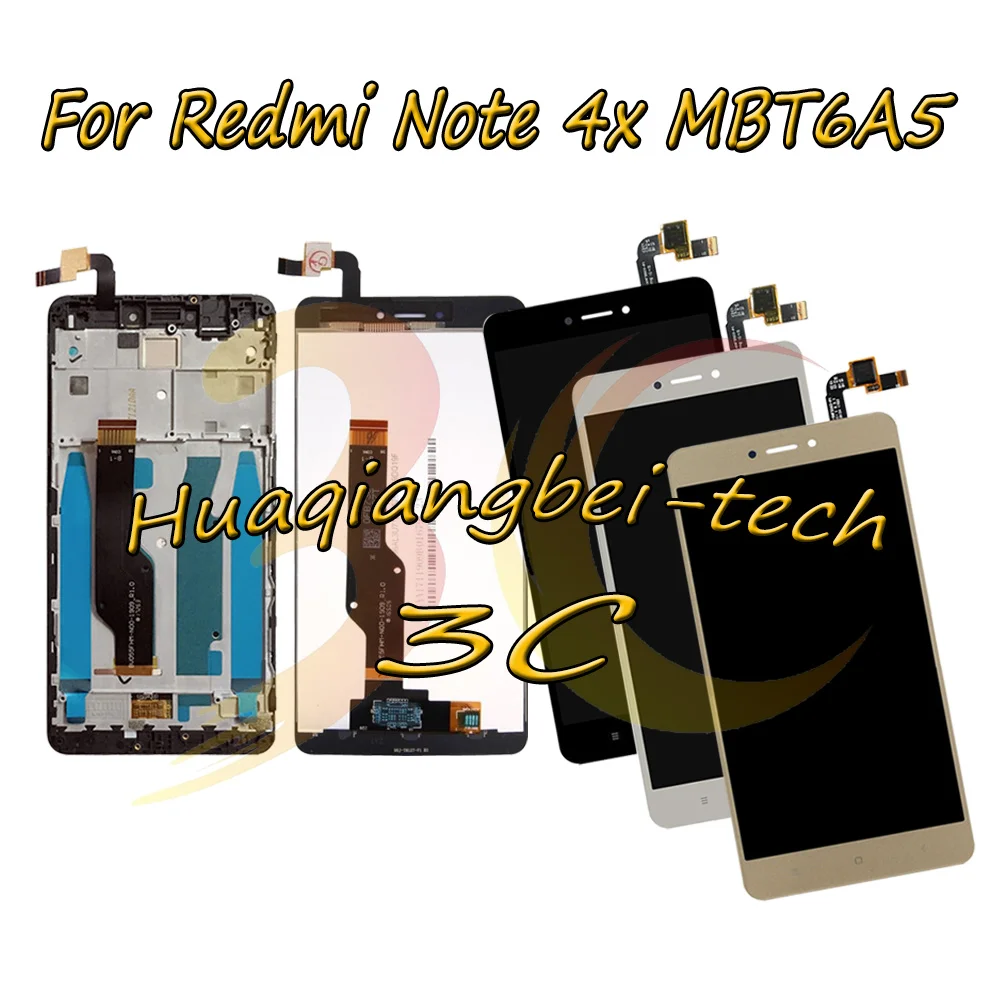 

For Xiaomi Redmi Note 4X MBT6A5 LCD DIsplay Touch Screen Digitizer Assembly + Frame Redmi note 4 Global Version Snapdragon 625