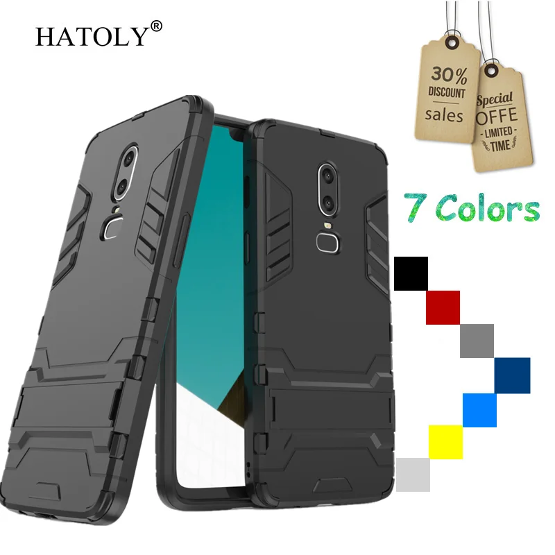 

HATOLY Cover Oneplus 6 Case Rubber Robot Armor Slim Hard Back Phone Case for Oneplus 6 Cover for Oneplus6 A6000 1+6