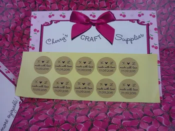 

3cm Custom Wedding Favor Labels Stickers Seals Custom Return Address Labels Personalized Kraft Brown