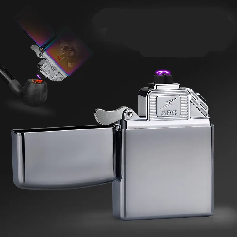 

new JLBS156 Double Arc Lighter Windproof Electronic USB Recharge Lighter Cigarette Smoking Electric CIGAR Lighter
