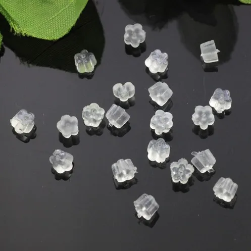 

100 Pcs / Lot Earrings Jewelry Accessories DIY Plum Flower Soft Plastic Ear Plugging / Blocked Jewelry Wholesale
