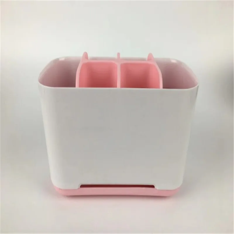 Электрический футляр для хранения зубной щетки стойка держатель зубной пасты Ванная комната простой Органайзер - Цвет: Pink