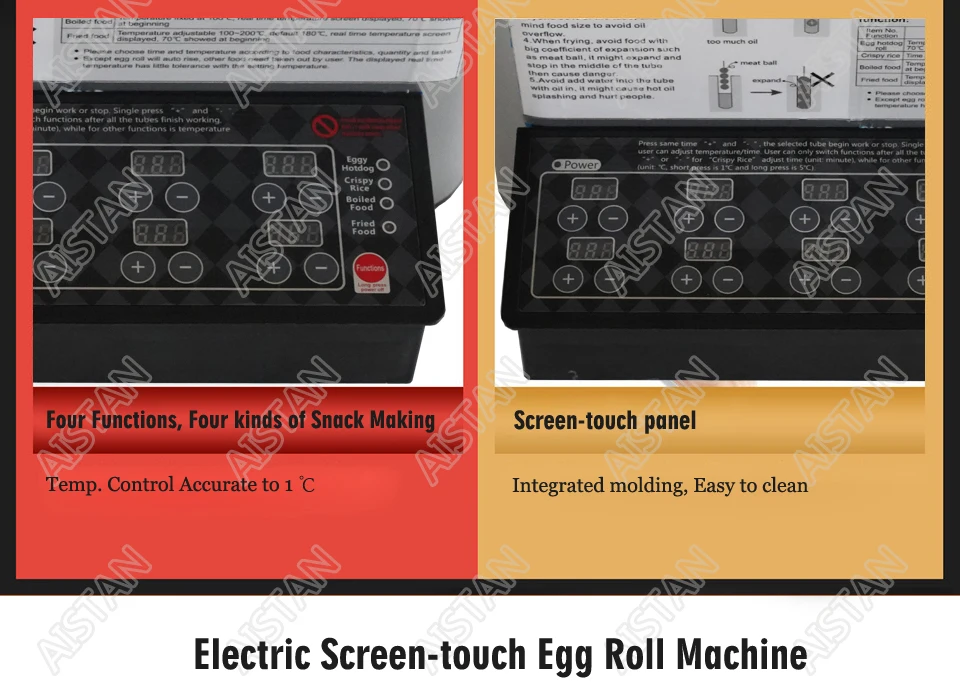 SYJ11 Electric or LPG Gas Multifunctional egg sausage roll maker boiler cooker Machine ten tubes Stainless Steel Egg Fried