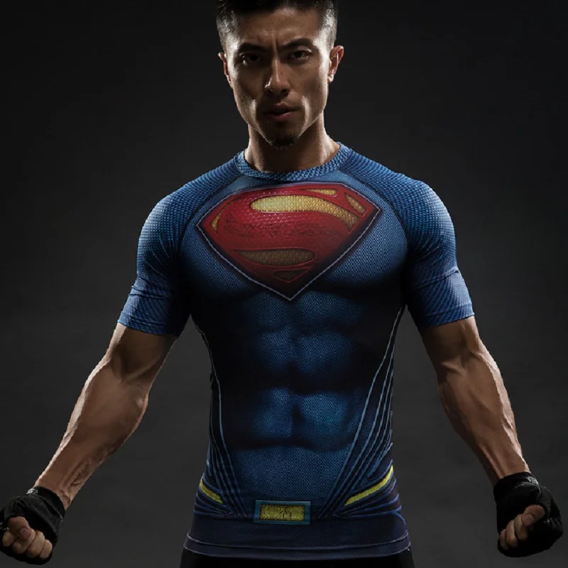 

Batman VS Superman T Shirt Tee 3D Printed T-shirts Men Short Raglan sleeve Fitness Cosplay Costume Slim Fit Compression Top Male