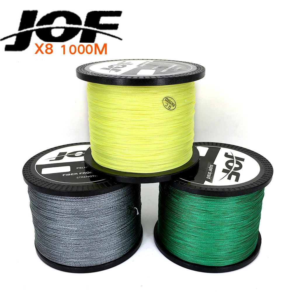 1000m 8 strands Green Yellow Gray PE Braided font b Fishing b font Line Multifilament font