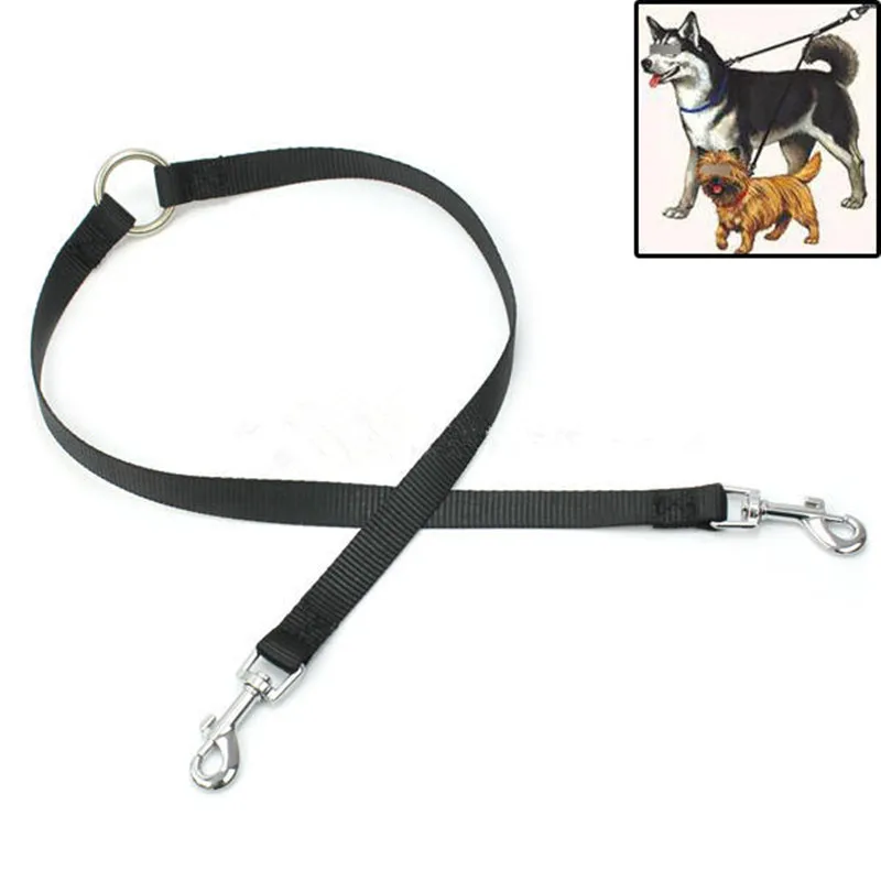 Two Pets Dog Puppy Strong Double Dual Coupler 2 Way Nylon Leash Walking