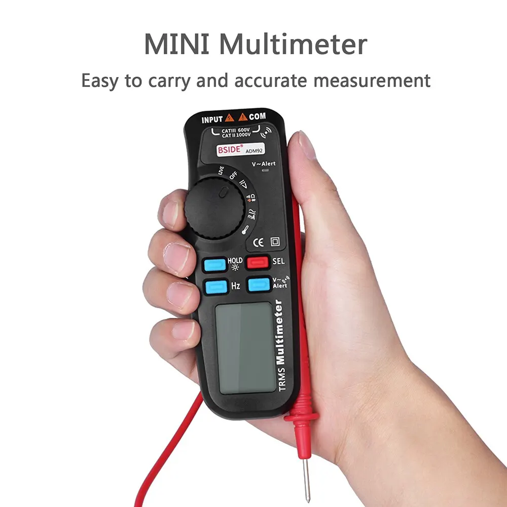 

6000 Counts Digital Multimeter Auto-Ranging Meter Voltmeter Ohmmeter Measuring Voltage Current Resistance Tester with TRMS LCD