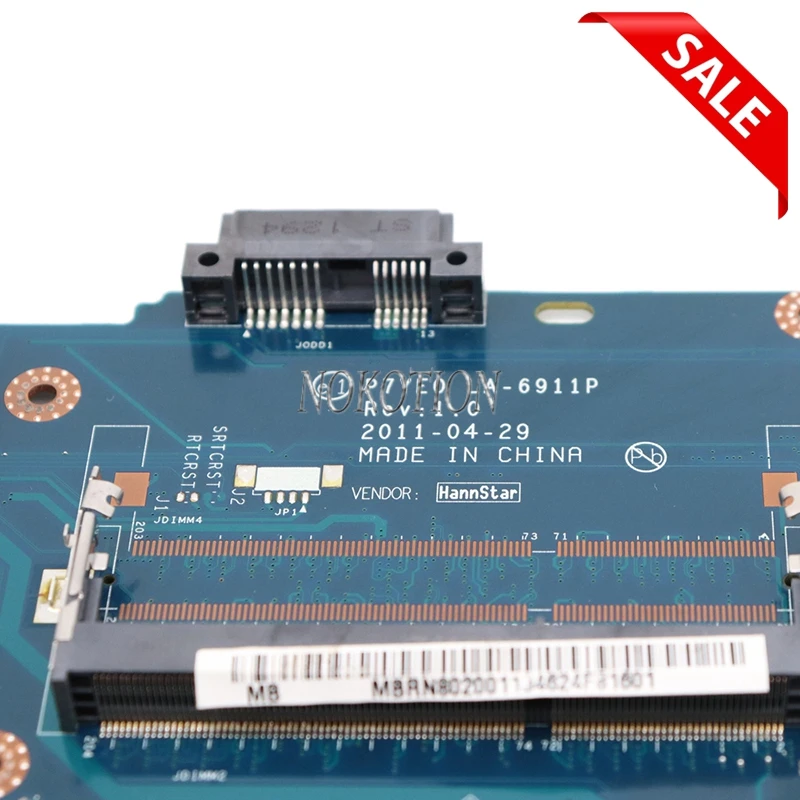 NOKOTION MBRN802001 MB. RN802.001 для ACER aspire 7750 7750Z материнская плата для ноутбука HM65 DDR3 P7YE0 LA-6911P HD graphics