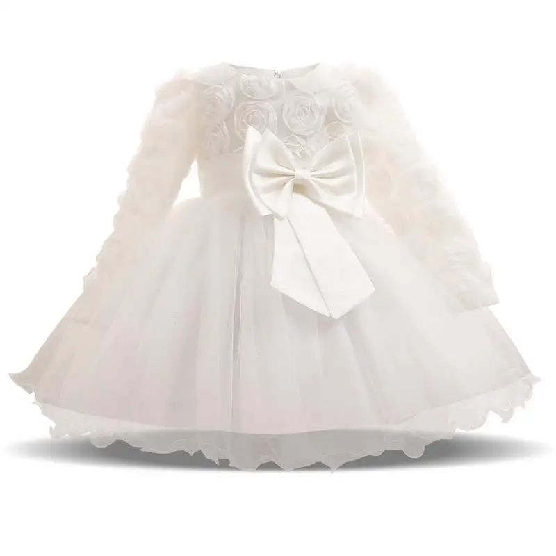 Крестильное платьице для малышей на свадьбу для новорожденных девочек платья на день рождения 1 год платье принцессы детская одежда Вечерние платье для девочки вечернее платье - Цвет: B