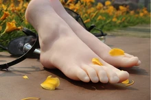 Free shipping!Silicone Female Fake Foot,Inner-Bone Inside,Feet Model,Shoe Model feet sex toy