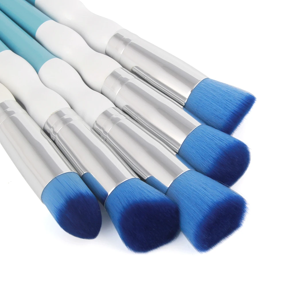 10Pcs Gourd Handle Makeup Brush Set Powder Blush Foundation Eye Shadow Brush Soft Hair Cosmetic Brushes For Flawless Makeup (12)